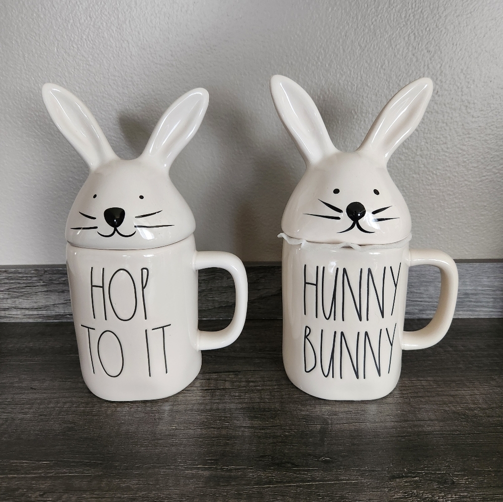 Brand New Rae Dunn Bunny Mugs Set